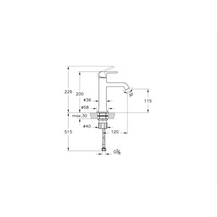 VitrA Origin Classic Lavabo Bataryası Krom A42880
