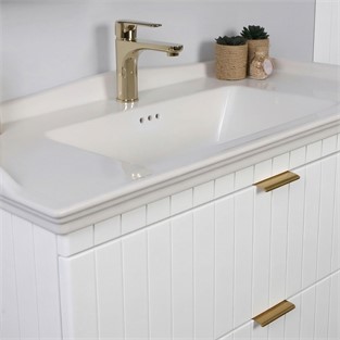 Kobos Noble 80 cm Banyo Dolabı Seti Bianco