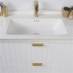 Kobos Noble 80 cm Banyo Dolabı Seti Bianco