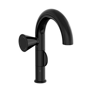 VitrA Liquid Lavabo Bataryası (Soldan Kullanım) Parlak Siyah A4275539