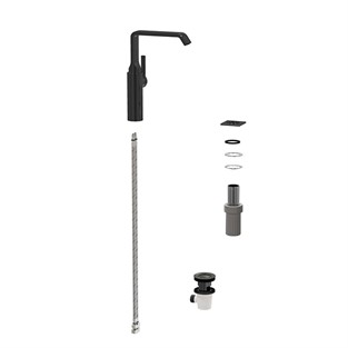 VitrA Suit Lavabo Bataryası Yandan (Yüksek) Parlak Siyah