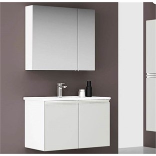 ORKA Terme Banyo Dolabı Takımı Parlak Beyaz 80 cm ORKA5002580