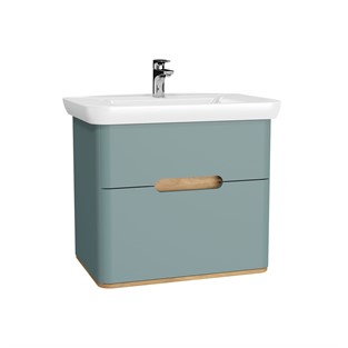VitrA Sento Lavabo Dolabı 80 cm Çekmeceli Mat Fiyord Yeşili 65877