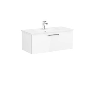 VitrA Root Flat Lavabo Dolabı 100cm 1 Çekmeceli Parlak Beyaz 68238
