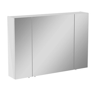 VitrA Mia Asimetrik Aynalı Banyo Dolabı Üç Kapaklı Parlak Beyaz 100 cm