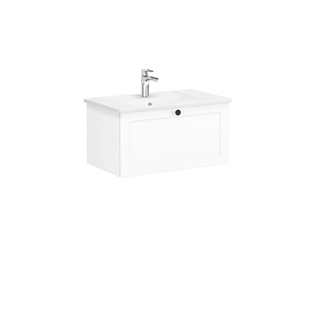 VitrA Root Classic Lavabo Dolabı 80cm Tek Çekmeceli Mat Beyaz 68792