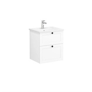 VitrA Root Classic Lavabo Dolabı 60cm Çift Çekmeceli Mat Beyaz 68834