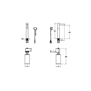 VitrA Origin Temassız Sıvı Sabunluk Tezgah Üzeri Krom A44760