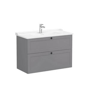 VitrA Root Classic İki Çekmeceli Lavabo Dolabı 100 Cm Mat Gri 68892