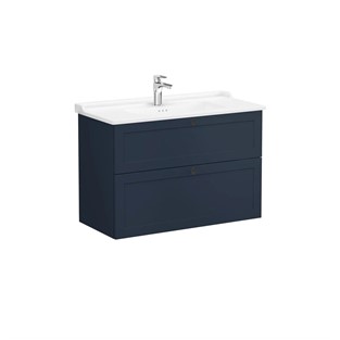 VitrA Root Classic Lavabo Dolabı 100cm 2 Çekmeceli Mat Lacivert 68895