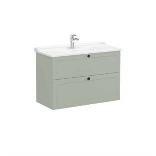VitrA Root Classic Lavabo Dolabı 100cm 2 Çekmeceli Mat Retro Yeşil 68896