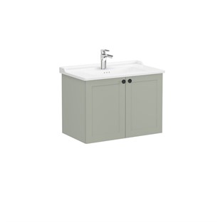 VitrA Root Classic Kapaklı Lavabo Dolabı 80 cm Mat Retro Yeşil 68728