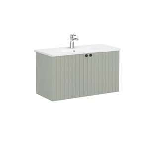VitrA Root Groove Lavabo Dolabı 100cm Kapaklı Mat Retro Yeşil 69316