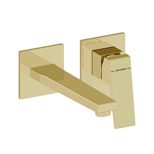 Artema Minimax Square Ankastre Lavabo Bataryası (Kısa) Soft Altın A4359274