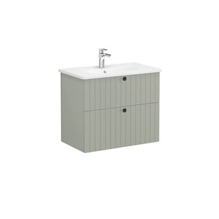 VitrA Root Groove Lavabo Dolabı 80cm 2 Çekmeceli Mat Retro Yeşil 69442