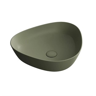 VitrA Plural Çanak Lavabo Üçgen 45x40 cm Mat Yosun Yeşili 7812B475-0016
