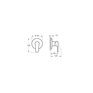 Artema Root Round Ankastre Duş Bataryası Mat Siyah A4272836