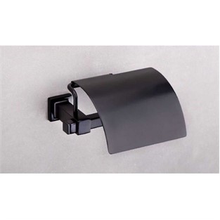 System Q-Line Kapaklı Tuvalet Kağıtlığı Siyah BA1006010AL6