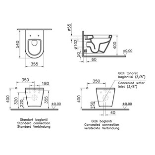 VitrA Integra Rim-ex Asma Klozet 49 cm 7040L003-0090