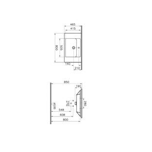 VitrA Integra Etajerli Lavabo 80 Cm Beyaz 7056B003-0001