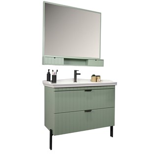 Kobos Noble 100 cm Banyo Dolabı Seti Mint