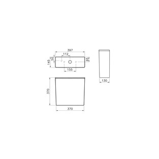 Vitra Integra Square Rezervuar Beyaz 7100L003-0108