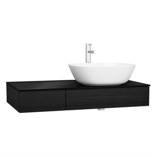 VitrA Origin Çekmeceli Tezgah 90 cm Hareli Siyah Meşe 65676
