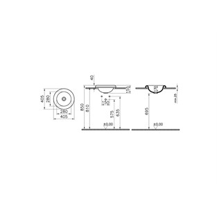VitrA Liquid Tezgahüstü Lavabo 7311B403-0016