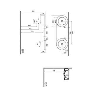 VitrA Liguid Çift Hazneli Lavabo 120 Cm Beyaz 7313B403-0012