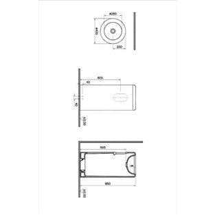 VitrA Liquid Monoblok Lavabo 40 Cm Beyaz 7318B403-0016