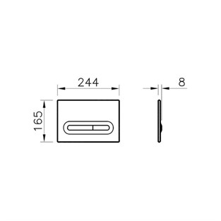 VitrA Loop T Temassız Kumanda Paneli Mat Krom 768-0885