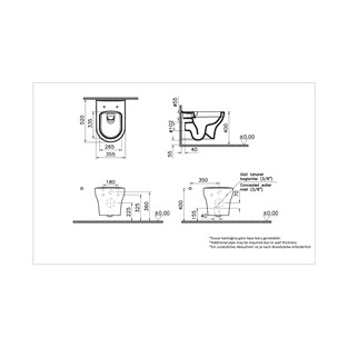VitrA Zentrum Asma Klozet SmoothFlush Gizli Montajlı 52 cm 7786L003-0090