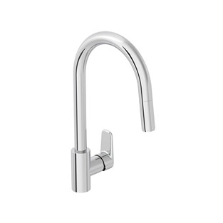 Artema Flow Soft C Tipi Pull-Out Eviye Bataryası Krom A43445