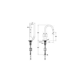 Artema Flow Soft C Tipi Pull-Out Eviye Bataryası Krom A43445