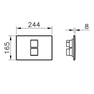 VitrA Twin2 Pnömatik Kumanda Paneli 748-0101