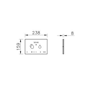VitrA V-Care Akıllı Panel 8 Cm Cam Siyah 748-1501