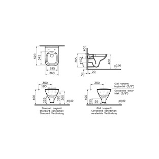 VitrA S20 Square Asma Klozet 7508L003-0850