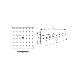 VitrA Prime Square Duş Başlığı 2F 300mm Soft Altın A4592374