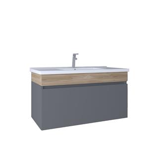 Kobos Harmony 100 cm Lavabo Dolabı Füme KB710015