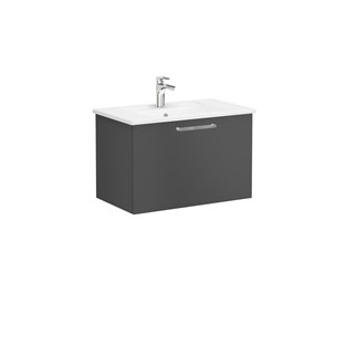 VitrA Root Lavabo Dolabı 80 cm Mat Fırtına Gri 68221