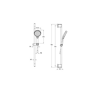 Artema Core Round Sürgülü El Duşu 3 Fonksiyonlu 120mm Mat Siyah A4591636