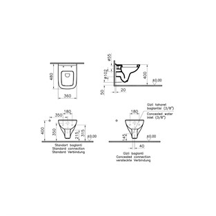 VitrA S20 Square Asma Klozet 5505L003-0868