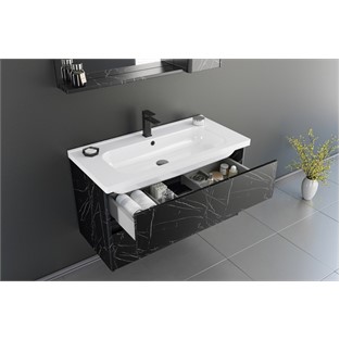 ORKA Düden Stone Banyo Dolabı Takımı Mat Venato 100 cm ORKA5002758