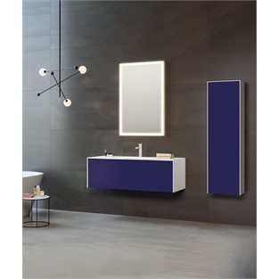 ORKA Cube Banyo Dolabı Takımı Mat Lacivert 120 cm ORKA5000170