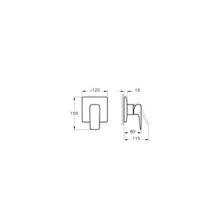 Artema Root Square Ankastre Duş Bataryası (SıvaÜstüGrubu) Mat Siyah A4275136