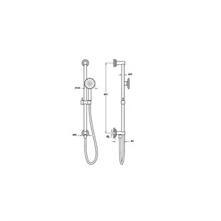 VitrA Origin Classic Sürgülü El Duşu Takımı Fırçalı Altın A4579625