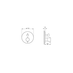 Artema Aquaheat Ankastre Termostatik Banyo Bataryası Krom A43258