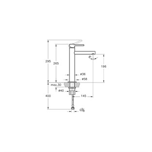 VitrA Origin Çanak Lavabo Bataryası Mat Siyah A4255736WTC