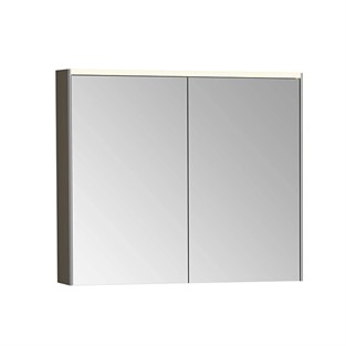 VitrA Aydınlatmalı Prime Dolaplı Ayna 80 cm Fırçalı Krom