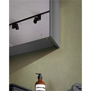 VitrA Aydınlatmalı Prime Dolaplı Ayna 80 cm Fırçalı Krom